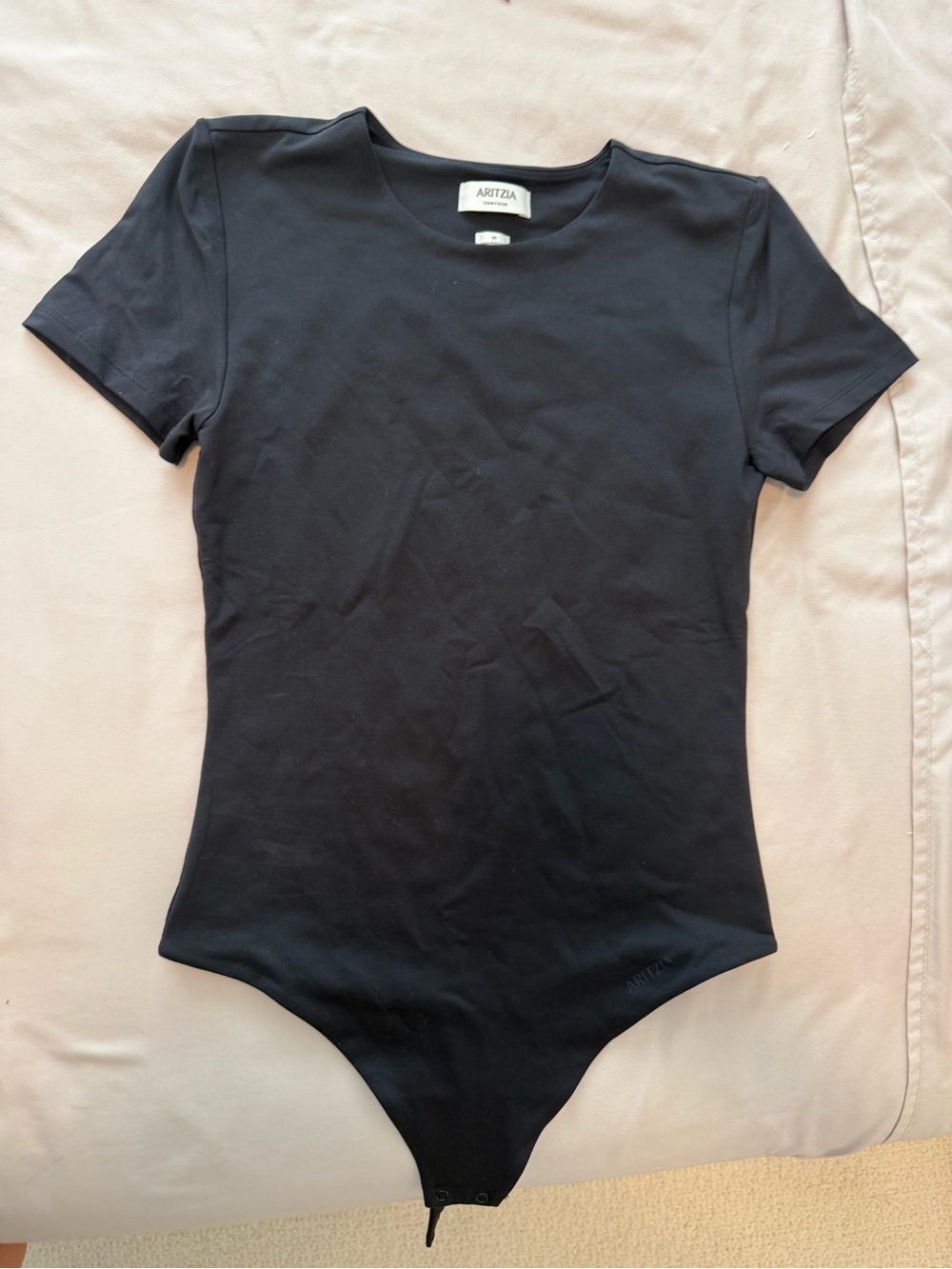 Aritzia Black Short-Sleeve contour bodysuit